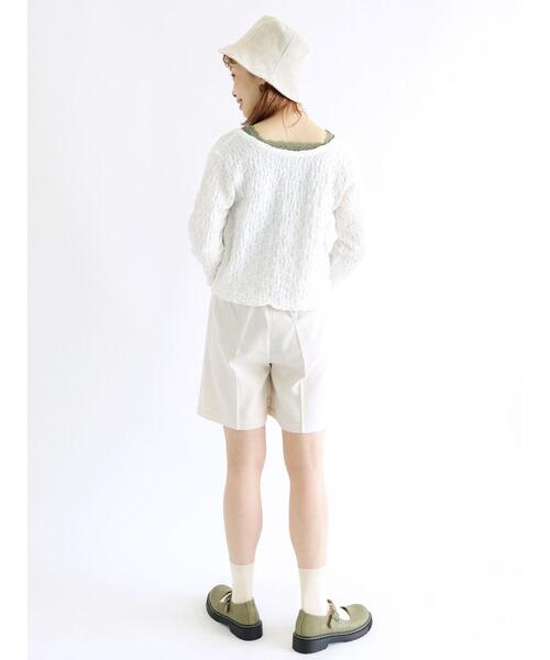 ehka sopo（エヘカソポ）の「リネン混タックショートパンツ(セットアップ可)（その他パンツ・レディース・ベージュ/グリーン/キナリ・ﾌﾘ-）」の20枚目の写真