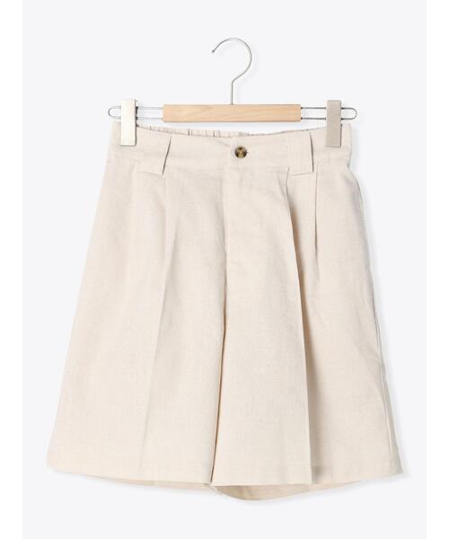 ehka sopo（エヘカソポ）の「リネン混タックショートパンツ(セットアップ可)（その他パンツ・レディース・ベージュ/グリーン/キナリ・ﾌﾘ-）」の7枚目の写真
