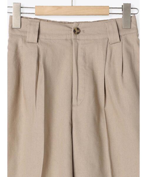 ehka sopo（エヘカソポ）の「リネン混タックショートパンツ(セットアップ可)（その他パンツ・レディース・ベージュ/グリーン/キナリ・ﾌﾘ-）」の9枚目の写真