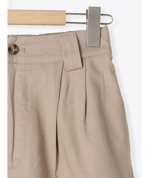 ehka sopo（エヘカソポ）の「リネン混タックショートパンツ(セットアップ可)（その他パンツ・レディース・ベージュ/グリーン/キナリ・ﾌﾘ-）」の10枚目の写真