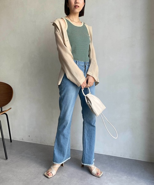 CAPRICIEUX LE'MAGE（カプリシューレマージュ）の「マルチボーダータンク（タンクトップ・レディース・ブラウン/グリーン・FREE）」の20枚目の写真