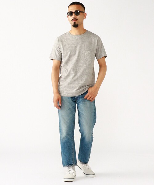 REMI RELIEF(レミレリーフ)の「REMI RELIEF × BEAMS PLUS / 別注 Pocket T-shirt Heather Grey(Tシャツ/カットソー・メンズ・グレー・MEDIUM/LARGE/X-LARGE/SMALL)」の3枚目の写真