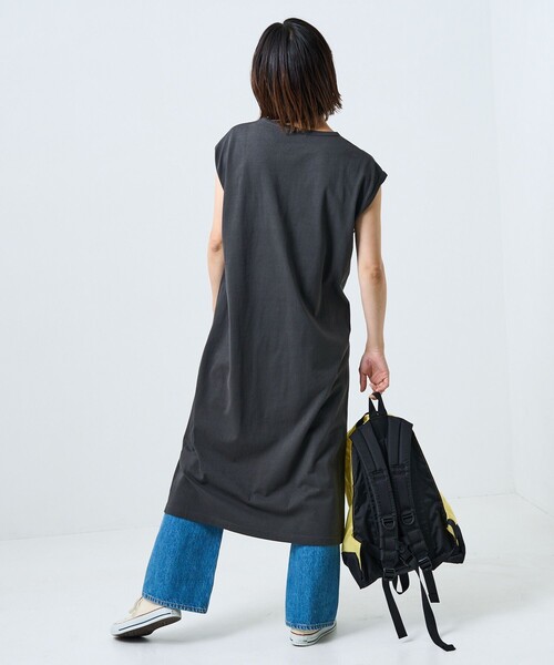 FREAK'S STORE（フリークスストア）の「空紡天竺スリットワンピース（ワンピース・レディース・オフホワイト/ブラック/グリーン・ﾌﾘ-）」の18枚目の写真