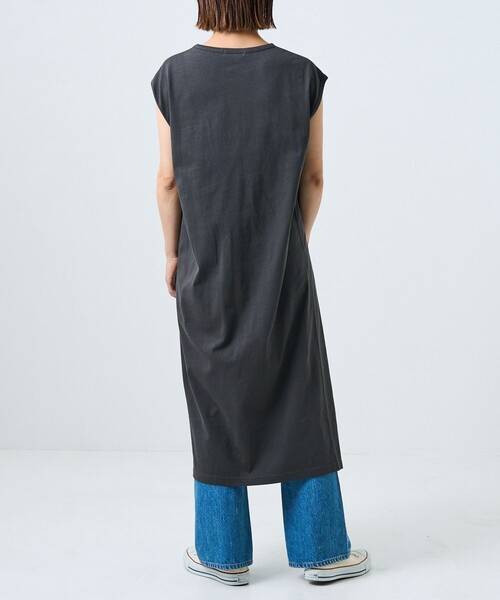 FREAK'S STORE（フリークスストア）の「空紡天竺スリットワンピース（ワンピース・レディース・オフホワイト/ブラック/グリーン・ﾌﾘ-）」の22枚目の写真