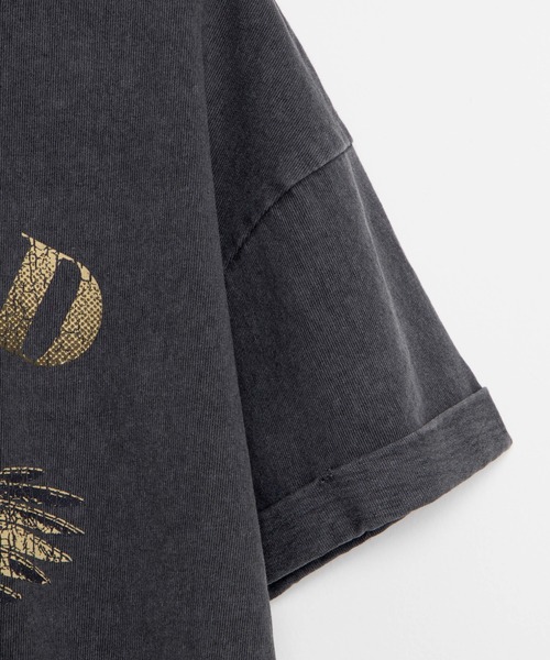 WEGO（ウィゴー）の「WEGO/ロールアップピグメントT（Tシャツ/カットソー・レディース・ブルー/グリーン/スミクロ・FREE）」の17枚目の写真