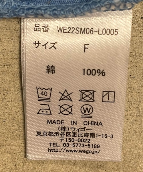 WEGO（ウィゴー）の「WEGO/ロールアップピグメントT（Tシャツ/カットソー・レディース・ブルー/グリーン/スミクロ・FREE）」の4枚目の写真