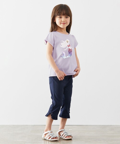 ANY(エニィ)の「接触冷感スパンコールTシャツ(Tシャツ/カットソー・キッズ・ホワイト系/ライトグリーン系/ライラック系・100/110/120/130)」の7枚目の写真