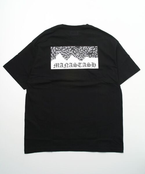MANASTASH（マナスタッシュ）の「MANASTASH N.A.U/マナスタッシュエヌエーユー　GANG LOGO TEE ギャングロゴティー（Tシャツ/カットソー・メンズ・バーガンディー/ホワイト/ブラック・MEDIUM/LARGE/X-LARGE）」の6枚目の写真