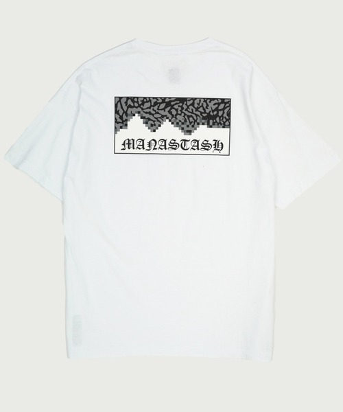 MANASTASH（マナスタッシュ）の「MANASTASH N.A.U/マナスタッシュエヌエーユー　GANG LOGO TEE ギャングロゴティー（Tシャツ/カットソー・メンズ・バーガンディー/ホワイト/ブラック・MEDIUM/LARGE/X-LARGE）」の8枚目の写真