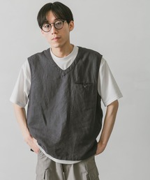 URBAN RESEARCH DOORS | リネンVネックベスト(ベスト)