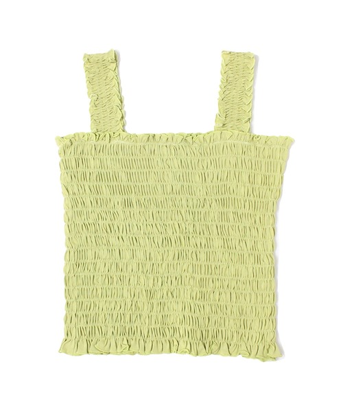 one way（ワンウェイ）の「シャーリングキャミソール（キャミソール・レディース・ホワイト/ブラック/ライトグリーン/ライトブラウン/グリーン・FREE）」の5枚目の写真