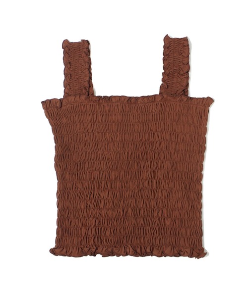 one way（ワンウェイ）の「シャーリングキャミソール（キャミソール・レディース・ホワイト/ブラック/ライトグリーン/ライトブラウン/グリーン・FREE）」の3枚目の写真