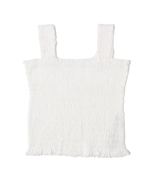 one way（ワンウェイ）の「シャーリングキャミソール（キャミソール・レディース・ホワイト/ブラック/ライトグリーン/ライトブラウン/グリーン・FREE）」の10枚目の写真