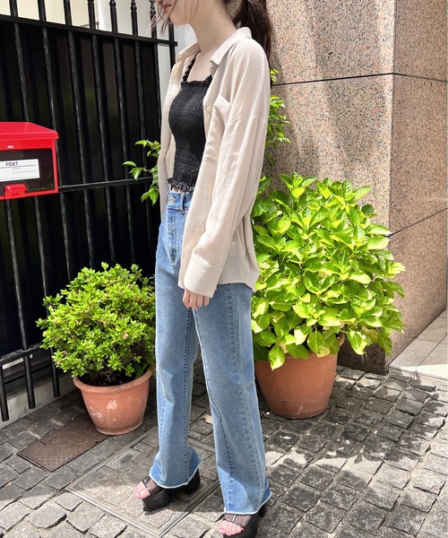 one way（ワンウェイ）の「シャーリングキャミソール（キャミソール・レディース・ホワイト/ブラック/ライトグリーン/ライトブラウン/グリーン・FREE）」の11枚目の写真