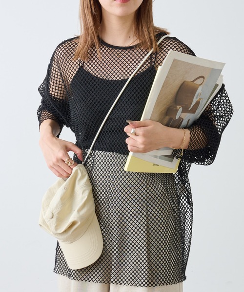 COLONY 2139（コロニートゥーワンスリーナイン）の「カットメッシュプルオーバー（Tシャツ/カットソー・レディース・オフホワイト/ブラック・FREE）」の2枚目の写真