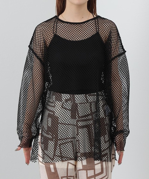 COLONY 2139（コロニートゥーワンスリーナイン）の「カットメッシュプルオーバー（Tシャツ/カットソー・レディース・オフホワイト/ブラック・FREE）」の5枚目の写真