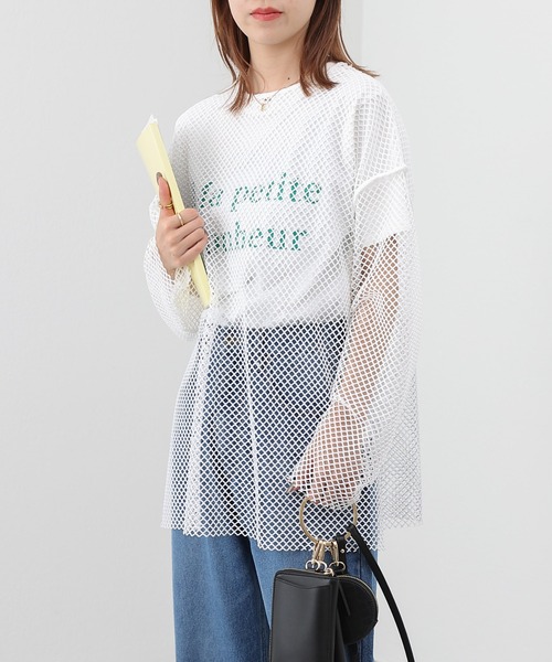 COLONY 2139（コロニートゥーワンスリーナイン）の「カットメッシュプルオーバー（Tシャツ/カットソー・レディース・オフホワイト/ブラック・FREE）」の19枚目の写真