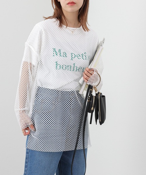 COLONY 2139（コロニートゥーワンスリーナイン）の「カットメッシュプルオーバー（Tシャツ/カットソー・レディース・オフホワイト/ブラック・FREE）」の21枚目の写真