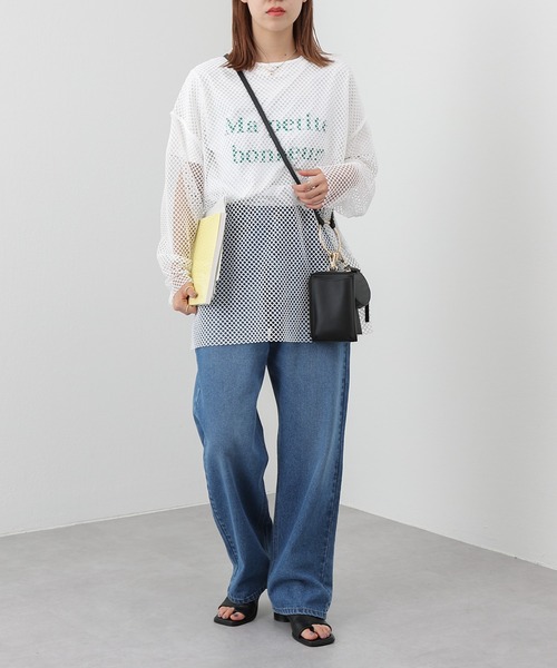 COLONY 2139（コロニートゥーワンスリーナイン）の「カットメッシュプルオーバー（Tシャツ/カットソー・レディース・オフホワイト/ブラック・FREE）」の22枚目の写真