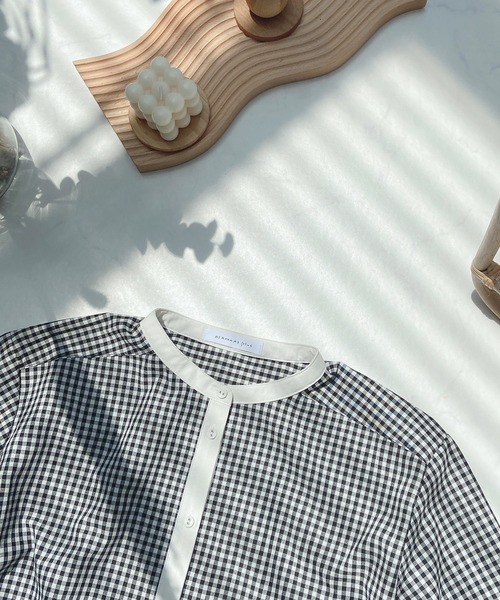 AS KNOW AS plus(アズノゥアズプラス)の「●クレリックに7分袖ブラウス(シャツ/ブラウス・レディース・ストライプ/ブラック系その他/ブラック系その他2・FREE)」の7枚目の写真