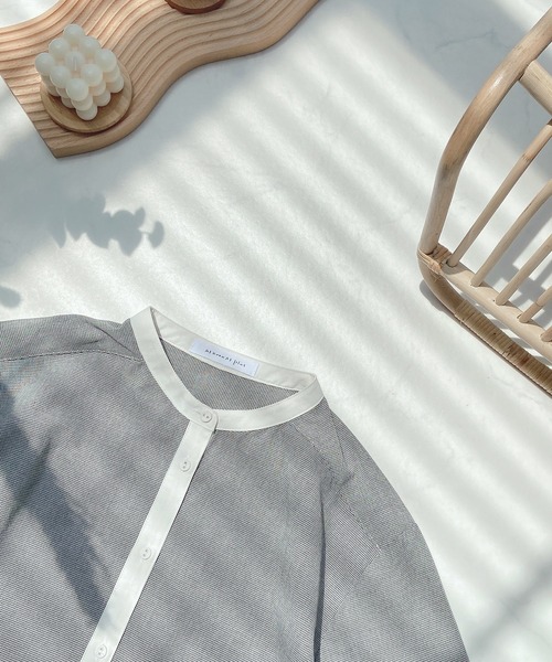 AS KNOW AS plus(アズノゥアズプラス)の「●クレリックに7分袖ブラウス(シャツ/ブラウス・レディース・ストライプ/ブラック系その他/ブラック系その他2・FREE)」の8枚目の写真