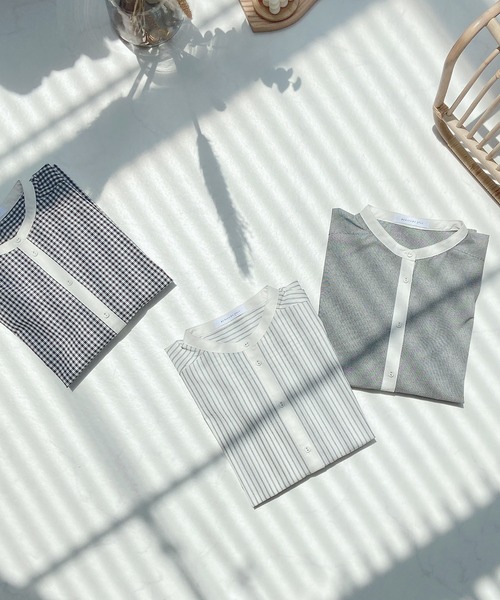 AS KNOW AS plus(アズノゥアズプラス)の「●クレリックに7分袖ブラウス(シャツ/ブラウス・レディース・ストライプ/ブラック系その他/ブラック系その他2・FREE)」の10枚目の写真