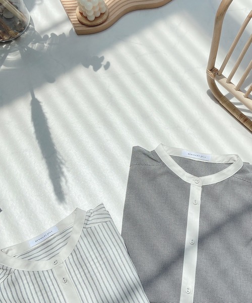 AS KNOW AS plus(アズノゥアズプラス)の「●クレリックに7分袖ブラウス(シャツ/ブラウス・レディース・ストライプ/ブラック系その他/ブラック系その他2・FREE)」の11枚目の写真