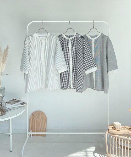 AS KNOW AS plus(アズノゥアズプラス)の「●クレリックに7分袖ブラウス(シャツ/ブラウス・レディース・ストライプ/ブラック系その他/ブラック系その他2・FREE)」の12枚目の写真