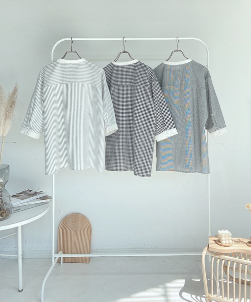 AS KNOW AS plus(アズノゥアズプラス)の「●クレリックに7分袖ブラウス(シャツ/ブラウス・レディース・ストライプ/ブラック系その他/ブラック系その他2・FREE)」の13枚目の写真