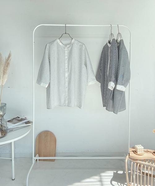 AS KNOW AS plus(アズノゥアズプラス)の「●クレリックに7分袖ブラウス(シャツ/ブラウス・レディース・ストライプ/ブラック系その他/ブラック系その他2・FREE)」の15枚目の写真