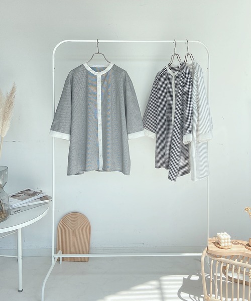 AS KNOW AS plus(アズノゥアズプラス)の「●クレリックに7分袖ブラウス(シャツ/ブラウス・レディース・ストライプ/ブラック系その他/ブラック系その他2・FREE)」の17枚目の写真