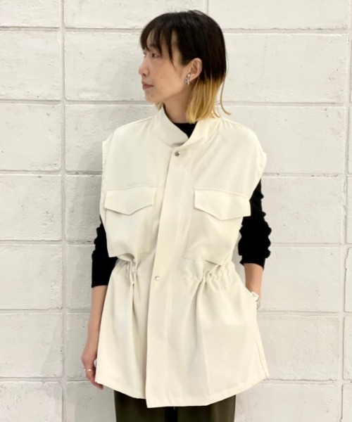 DROIT BELLO（ドロイトベロ）の「DROIT BELLO(ドロイトベロ) ミリタリーベスト（ベスト・レディース・グリーン/ホワイト・FREE）」の3枚目の写真