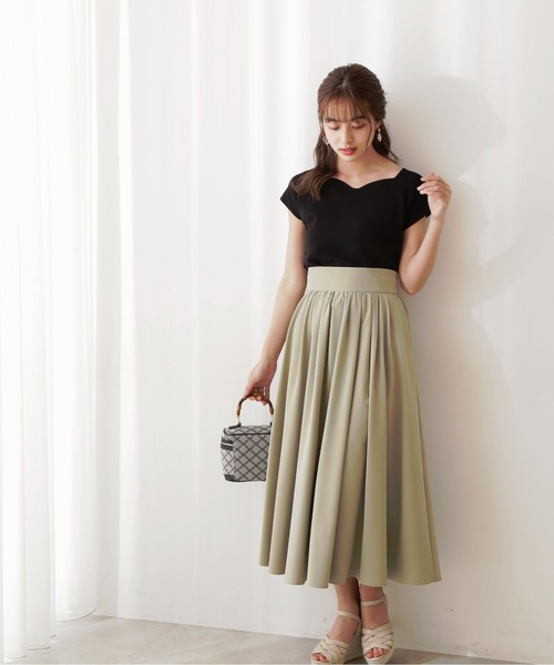 PROPORTION BODY DRESSING（プロポーションボディドレッシング）の「デコルテハートカラーフレンチスリーブニット / 1212270600（ニット/セーター・レディース・オレンジ/ブルー/ブラック/オフホワイト・FREE）」の12枚目の写真