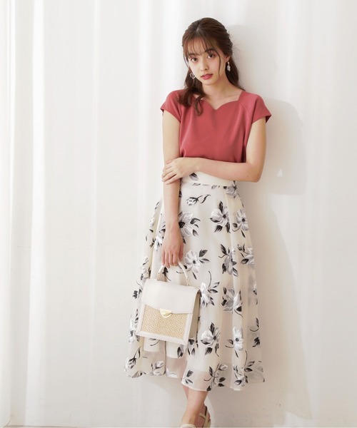 PROPORTION BODY DRESSING（プロポーションボディドレッシング）の「デコルテハートカラーフレンチスリーブニット / 1212270600（ニット/セーター・レディース・オレンジ/ブルー/ブラック/オフホワイト・FREE）」の11枚目の写真