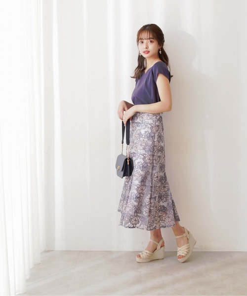 PROPORTION BODY DRESSING（プロポーションボディドレッシング）の「デコルテハートカラーフレンチスリーブニット / 1212270600（ニット/セーター・レディース・オレンジ/ブルー/ブラック/オフホワイト・FREE）」の13枚目の写真