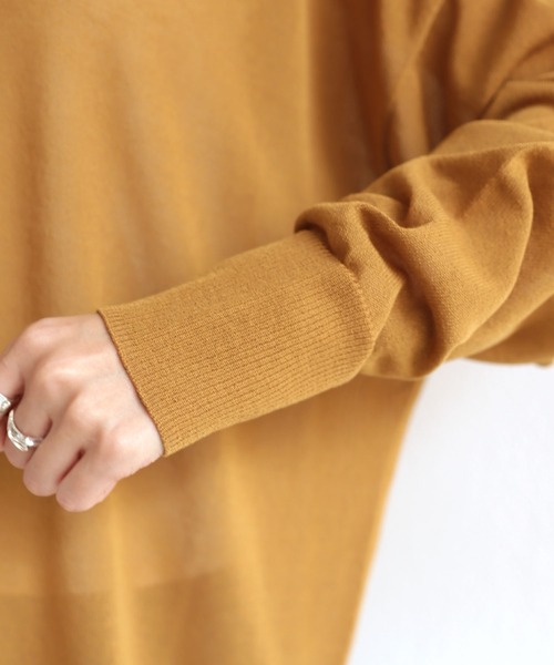 andme（アンドミー）の「オーバーサイズシアーニットカーディガン（カーディガン/ボレロ・レディース・ブラック/オフホワイト/ブラウン/パープル/イエロー/オリーブ/レンガ/モカ/グリーン/ライトグレー・M）」の19枚目の写真