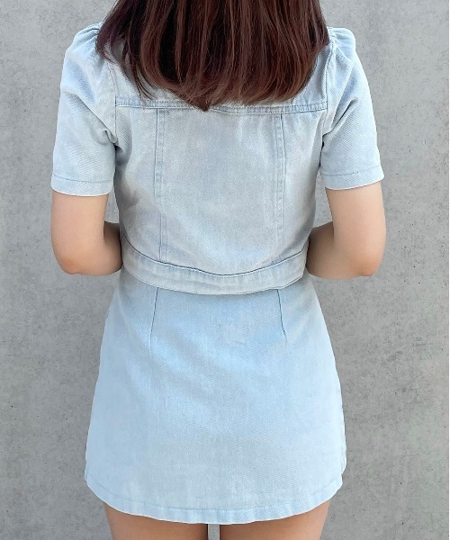 Voyage titty&Co.PETIT（ボヤージュティティアンドコープチ）の「【Voyage titty&Co. PETIT】カラーツイルセットアップ（ワンピース・レディース・ブルー/ピンク・FREE）」の6枚目の写真