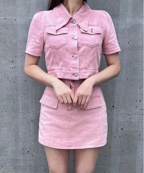 Voyage titty&Co.PETIT（ボヤージュティティアンドコープチ）の「【Voyage titty&Co. PETIT】カラーツイルセットアップ（ワンピース・レディース・ブルー/ピンク・FREE）」の11枚目の写真