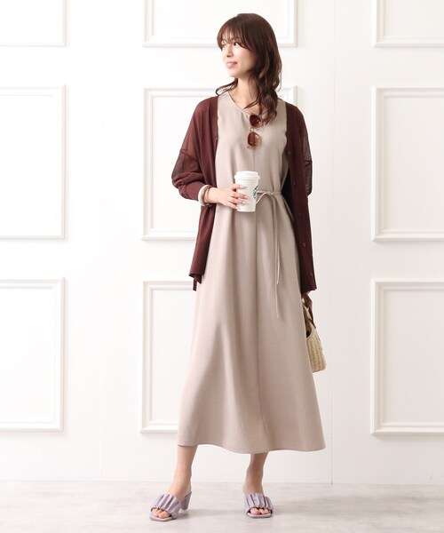 DRESKIP（ドレスキップ）の「◆Vネックシア－カーディガン（カーディガン/ボレロ・レディース・ブラック/ライトグリーン/ダークブラウン/ライトパープル・00）」の14枚目の写真