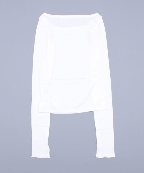 JUGLANS(ユグランス)の「☆ 【EDT】コットンカットソー(Tシャツ/カットソー・レディース・ホワイト/ブラック/杢グレー・FREE)」の4枚目の写真