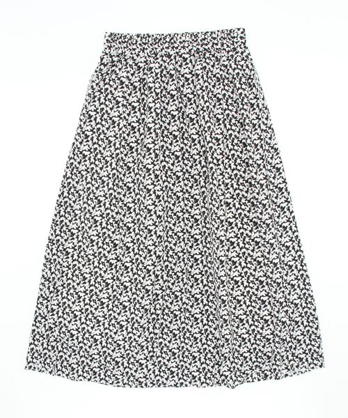 libelle more（リベル モア）の「デシン花柄タックフレアースカート（スカート・レディース・グリーン/ブラック/ベージュ・M）」の16枚目の写真