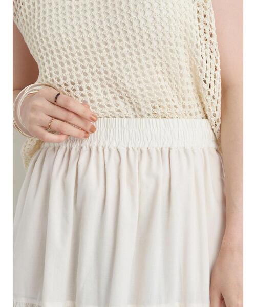 earth music&ecology(アースミュージックアンドエコロジー)の「段染めティアードスカート(スカート・レディース・ベージュ/ブルーグリーン・FREE)」の22枚目の写真