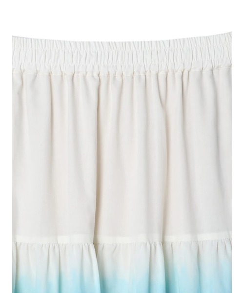 earth music&ecology(アースミュージックアンドエコロジー)の「段染めティアードスカート(スカート・レディース・ベージュ/ブルーグリーン・FREE)」の8枚目の写真