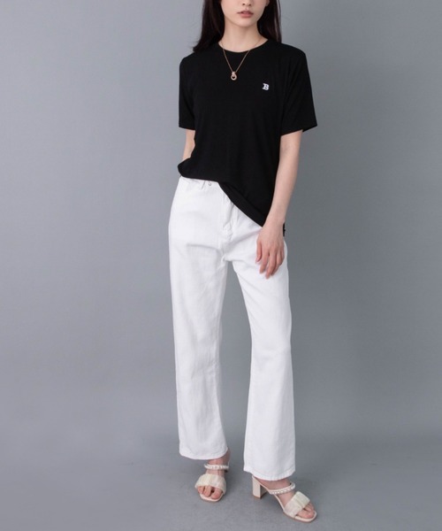 solleim(ソルレム)の「BロゴTシャツ(Tシャツ/カットソー・レディース・ブラック/オフホワイト/グリーン・M)」の8枚目の写真