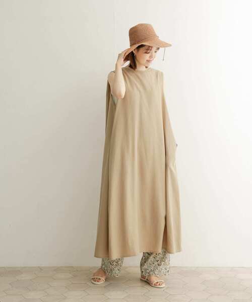 URBAN RESEARCH DOORS（アーバンリサーチドアーズ）の「ショルダータックフレアワンピース（ワンピース・レディース・ベージュ/カーキ/オレンジ系その他・MEDIUM）」の16枚目の写真