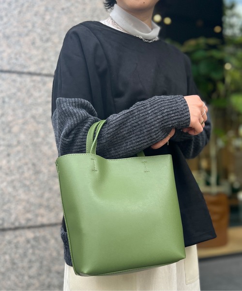 Chez toi(シェトワ)の「ミディーショルダー(ショルダーバッグ・レディース・ライトグレー/ブラック/アイボリー/グリーン系その他/ピンク系その他/モカ/グリーン・FREE)」の12枚目の写真