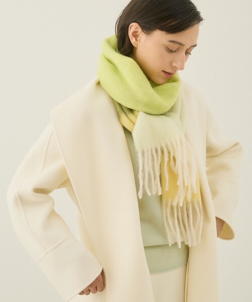 ANAYI（アナイ）の「モヘヤボーダーストール（ストール/ショール・レディース・ライトグリーン/ピンク・FREE）」の15枚目の写真