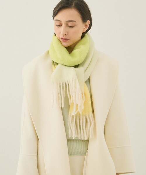 ANAYI（アナイ）の「モヘヤボーダーストール（ストール/ショール・レディース・ライトグリーン/ピンク・FREE）」の16枚目の写真