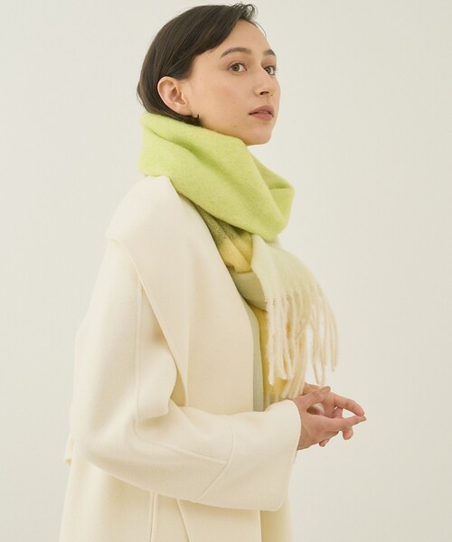 ANAYI（アナイ）の「モヘヤボーダーストール（ストール/ショール・レディース・ライトグリーン/ピンク・FREE）」の17枚目の写真