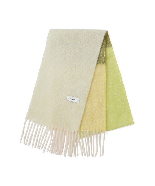 ANAYI（アナイ）の「モヘヤボーダーストール（ストール/ショール・レディース・ライトグリーン/ピンク・FREE）」の19枚目の写真